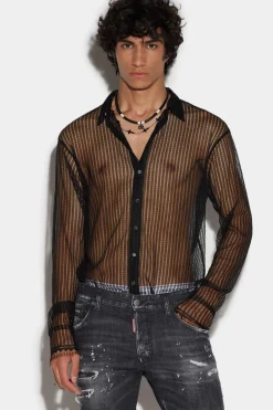 Lace Dropped Shoulder Shirt