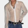 Lace Dropped Shoulder Shirt