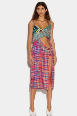 Layered Cut-Out Midi Dress