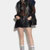 Leather Over Bomber Vest