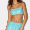 Leather Python Print Bandeau