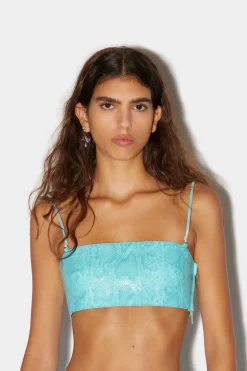 Leather Python Print Bandeau