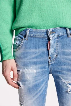 Light Dan'S Ripped Jean Wash Cool Girl Cropped Jeans