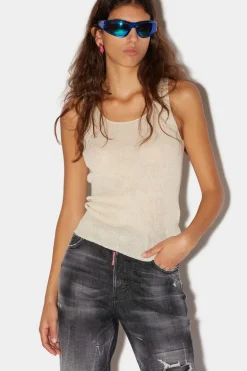 Light Ribbed Knit Tank Top
