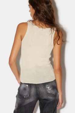 Light Ribbed Knit Tank Top