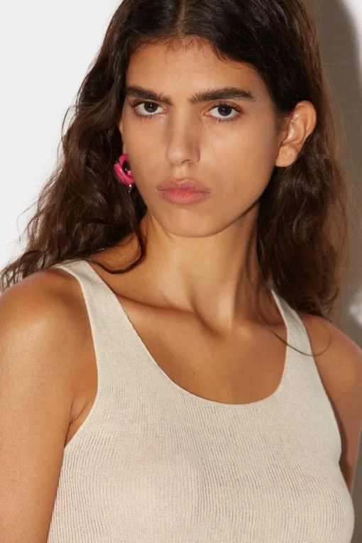 Light Ribbed Knit Tank Top