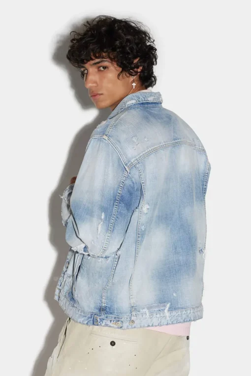 Light Super Ripped Wash Medium Over Jean Jacket