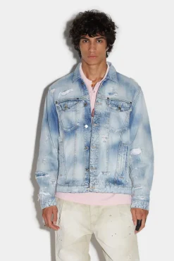 Light Super Ripped Wash Medium Over Jean Jacket