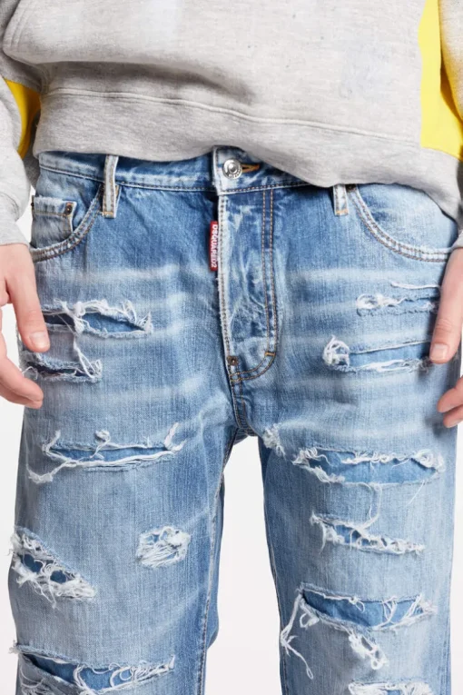 Light Super Ripped Wash Roadie Jeans