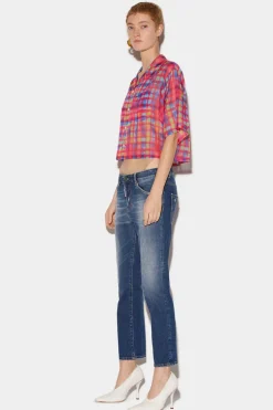 Medium Clean Wash Cool Girl Cropped Jeans