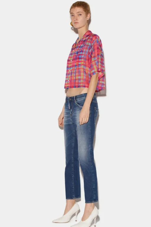 Medium Clean Wash Cool Girl Cropped Jeans