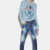 Medium Powder Spots Wash Cool Girl Cropped Jeans
