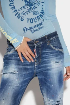 Medium Powder Spots Wash Cool Girl Cropped Jeans