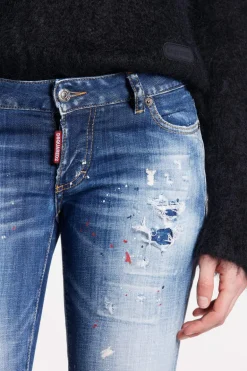 Medium Red Spots Wash Jennifer Jeans