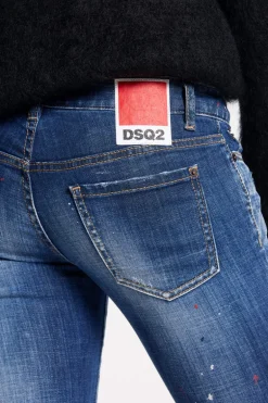 Medium Red Spots Wash Jennifer Jeans