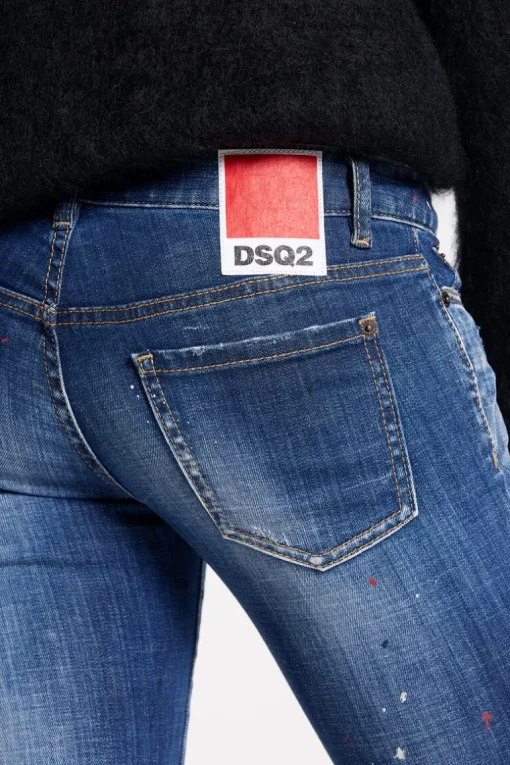 Medium Red Spots Wash Jennifer Jeans
