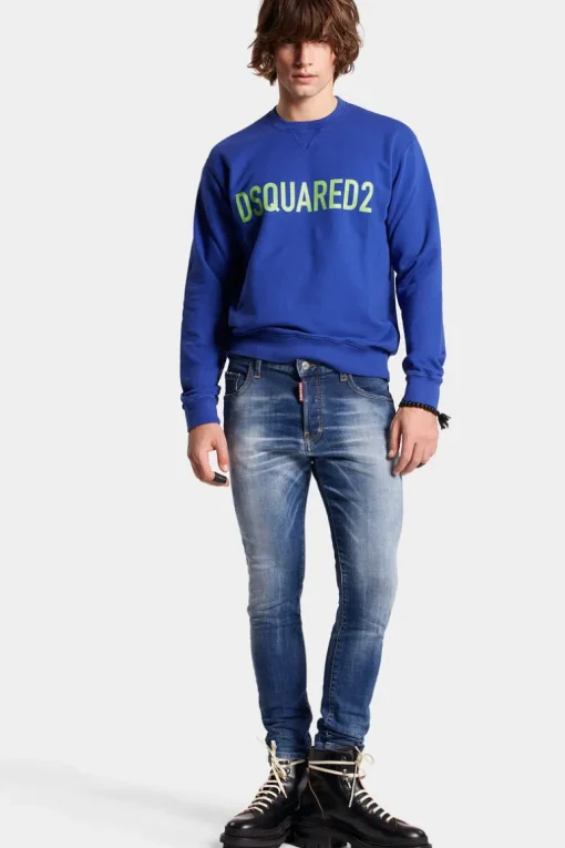 Medium Stapled Clean Wash Skater Jeans