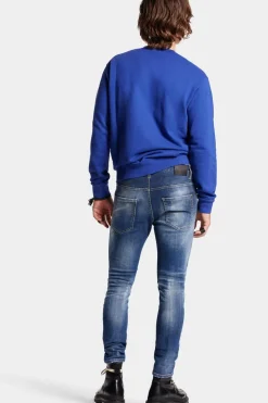 Medium Stapled Clean Wash Skater Jeans