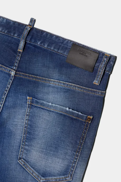 Medium Stapled Clean Wash Skater Jeans