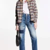 Multicolor Waved Stripes Boston Jeans