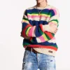 Multicolor Waved Stripes Knit