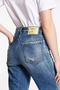 Multicolor Waved Stripes Boston Jeans