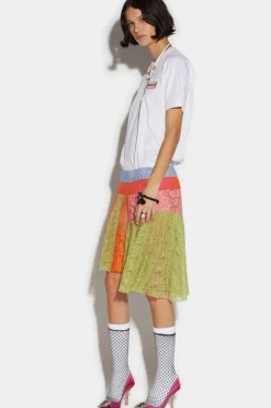Panneled Mini Skirt