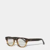 Refined Brown Horn Optical Glasses
