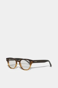 Refined Brown Horn Optical Glasses