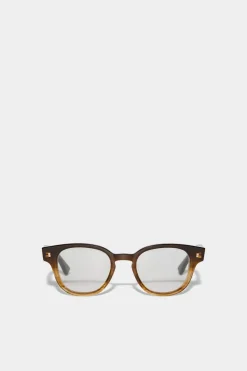 Refined Brown Horn Optical Glasses