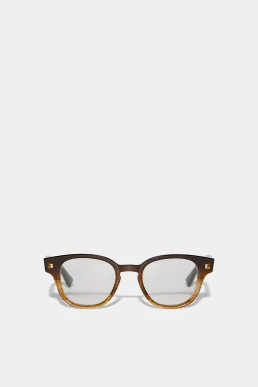 Refined Brown Horn Optical Glasses