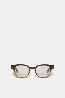 Refined Brown Horn Optical Glasses
