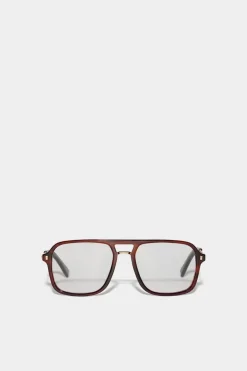 Refined Brown Horn Optical Glasses