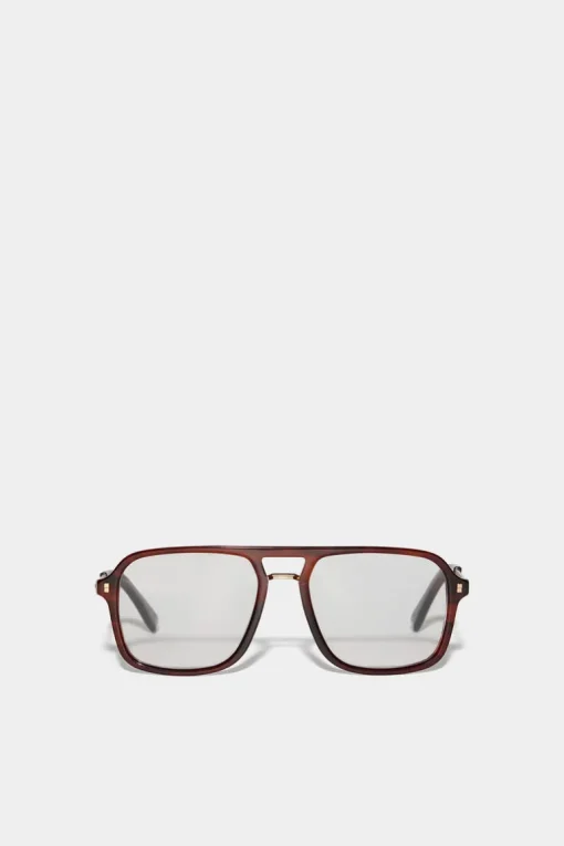 Refined Brown Horn Optical Glasses