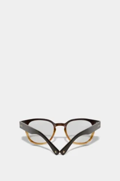Refined Brown Horn Optical Glasses