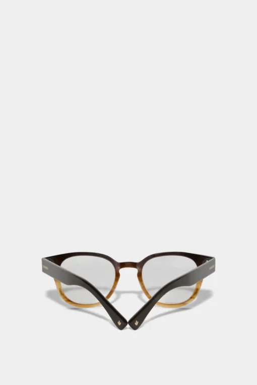 Refined Brown Horn Optical Glasses