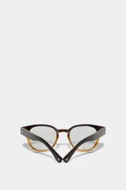 Refined Brown Horn Optical Glasses