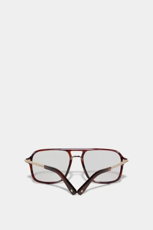 Refined Brown Horn Optical Glasses