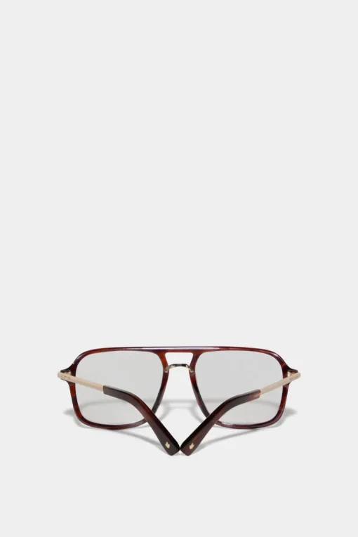 Refined Brown Horn Optical Glasses