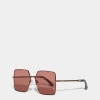 Refined Brown Horn Sunglasses