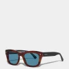 Refined Brown Horn Sunglasses