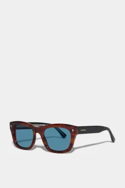 Refined Brown Horn Sunglasses