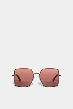 Refined Brown Horn Sunglasses