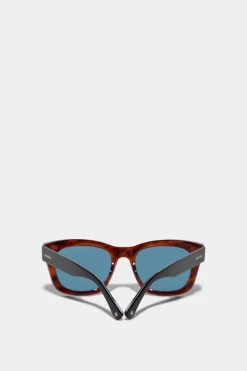 Refined Brown Horn Sunglasses
