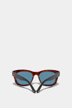 Refined Brown Horn Sunglasses