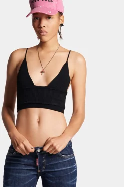 Ribbed Knit Bra Top