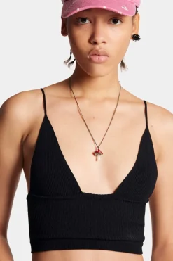Ribbed Knit Bra Top