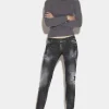 Ripped Knee Wash Jennifer Jeans