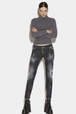 Ripped Knee Wash Jennifer Jeans