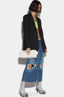 Ripped-Knee Skirt
